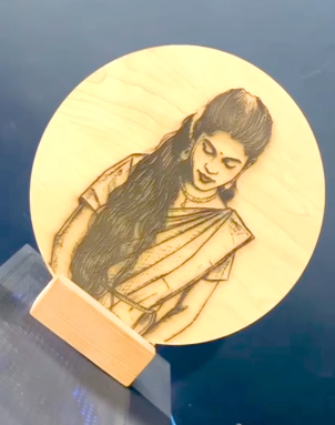 personalized laser engraved wooden photo frame