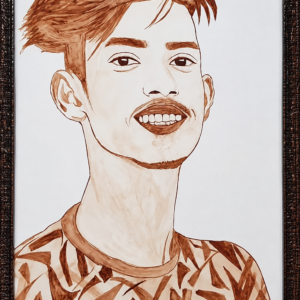blood art photo frame