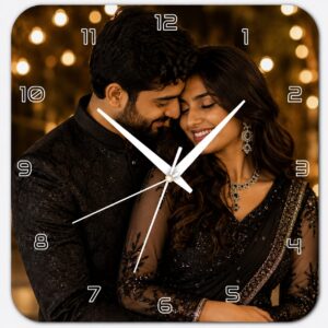 Square Round Acrylic Photo Wall Clock