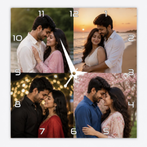 4 Pics Acrylic Photo Clock