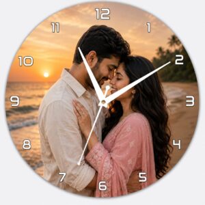 Circle Acrylic Photo Wall Clock