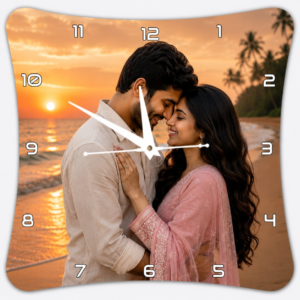 Curved Shape Acrylic Wall Clock