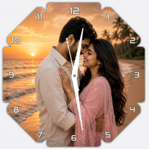 Floral Shape Acrylic Wall Clock