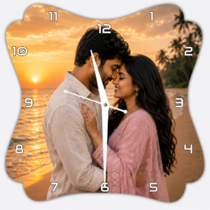 Floral Shape Acrylic Wall Clock
