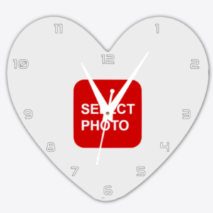 Heart Shape Acrylic Wall Clock