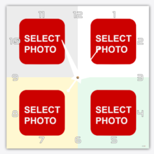 4 Pics Acrylic Photo Clock