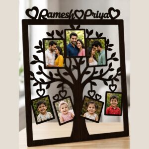 Couple with Children MDF Photo Frame