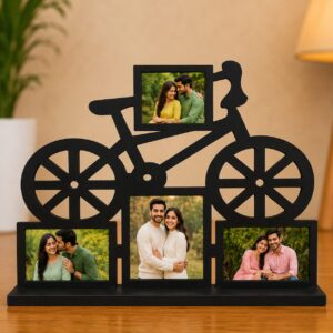 Personalized Bicycle MDF Photo Frame with 4 Photos