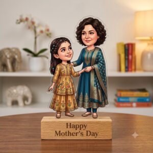 Custom Mother & Daughter Caricature | Personalized Mother's Day Cartoon Gift